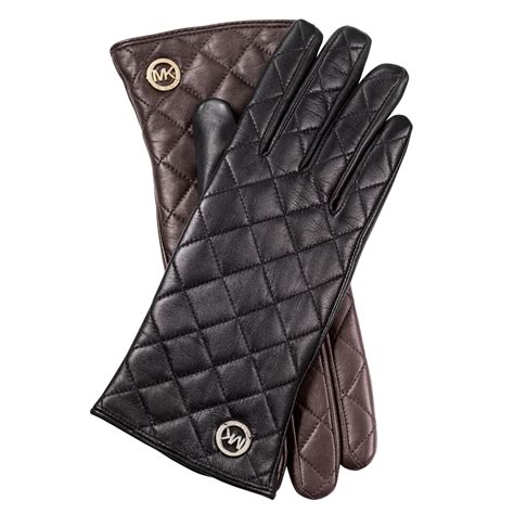 michael michael kors leather logo tech gloves|Michael Kors gloves and scarf.